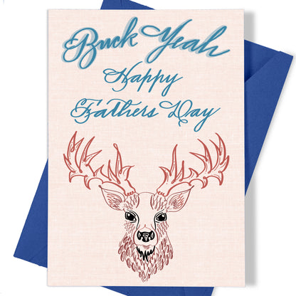 A thumbnail view of the Toronto calligraphy pun greeting card: "Buck Yeah - Happy Fathers Day"