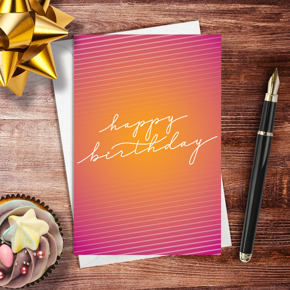 Happy Birthday | Calligraphy Greeting Card - Nibs and Scripts – Nibs ...