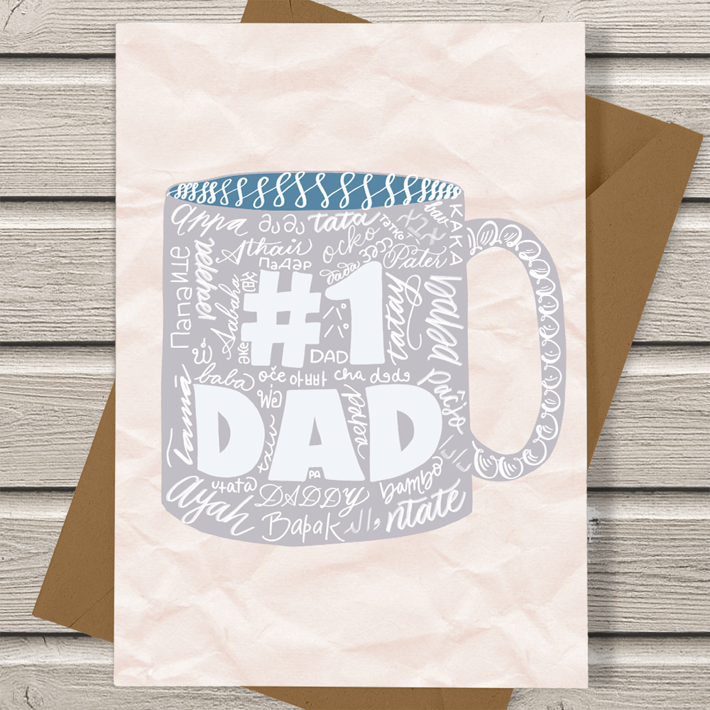 No.1 Dad Calligraphy Mug