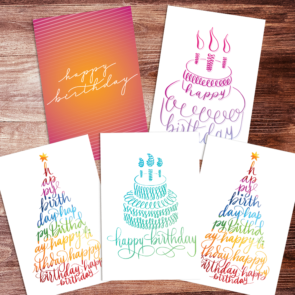 Birthday Card Bundle Packs of 5