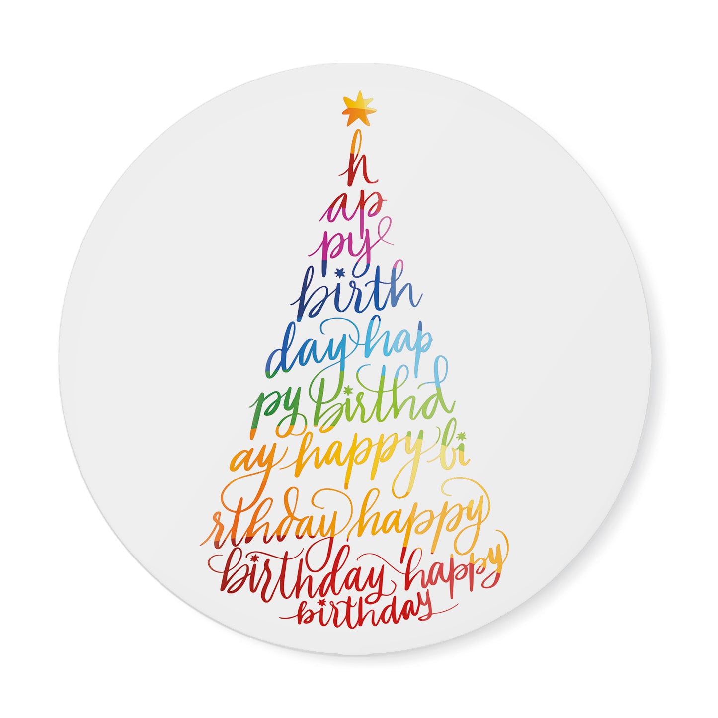 Thumbnail isolated sticker image: Happy Birthday Party hat, abstract calligraphy