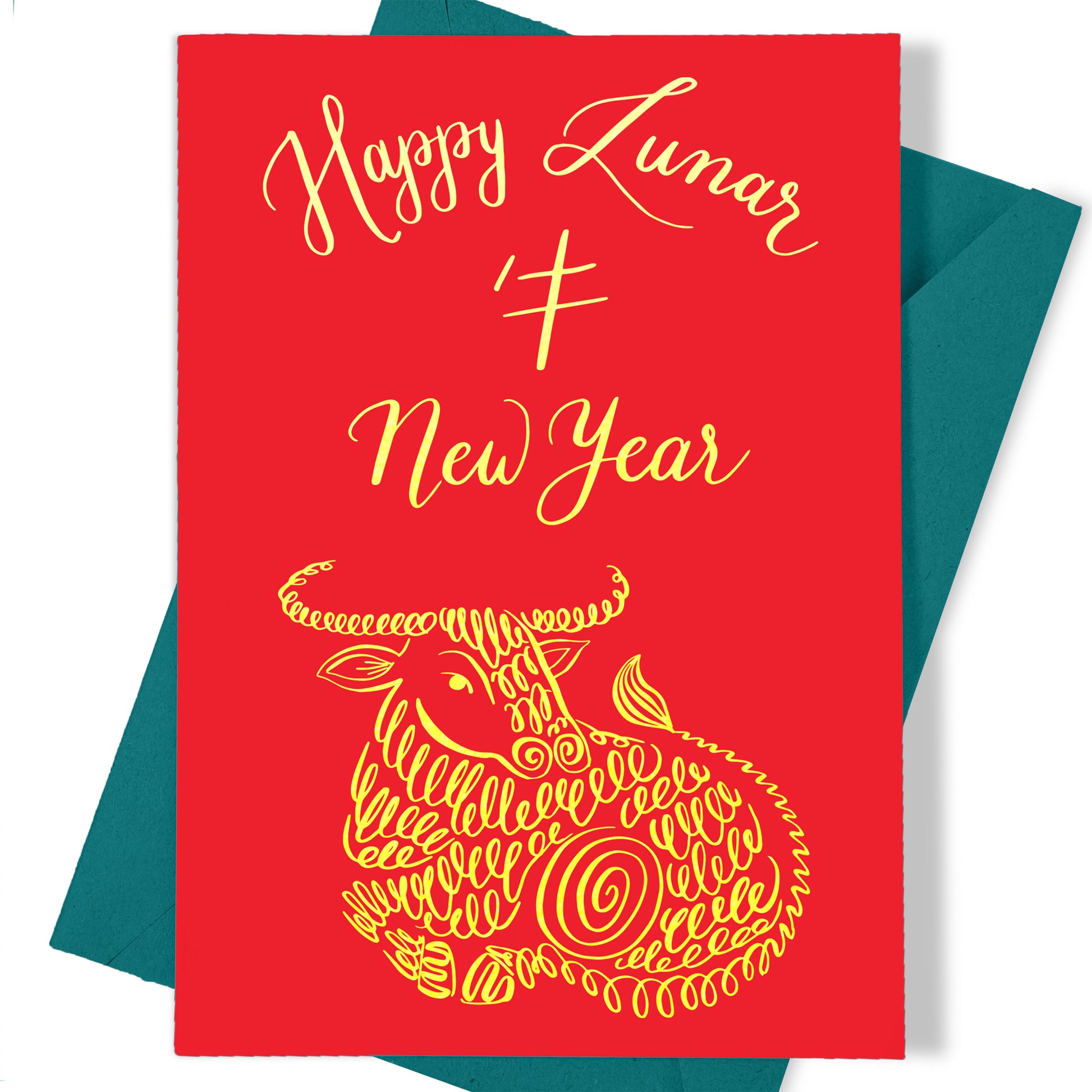 A thumbnail view of the greeting card: "Happy Lunar New Year"